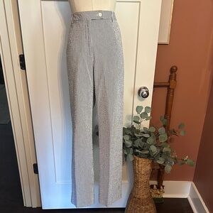 Pendleton women’s Heather Black White Striped straight lined 12 seersucker Pants